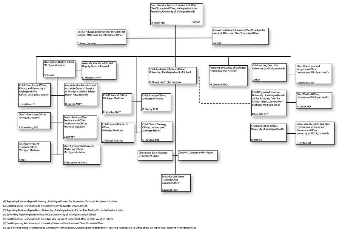 Office of the Executive Vice President for Medical Affairs Organizational Chart