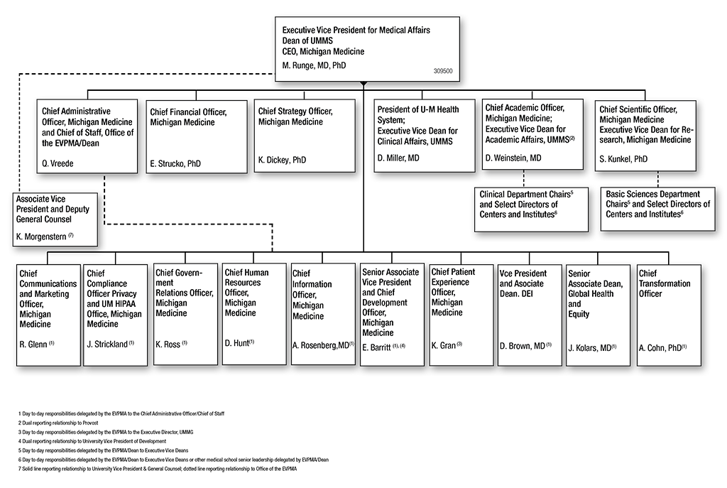 Office of the Executive Vice President for Medical Affairs Org Chart