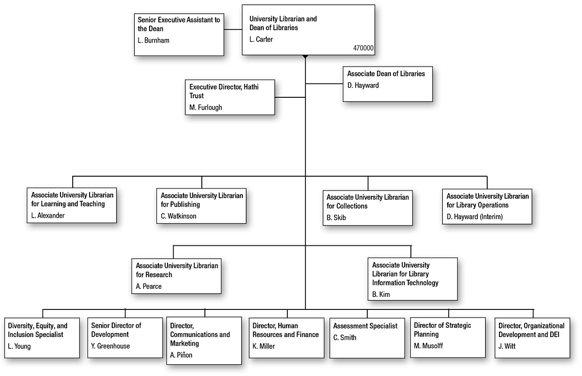 University Library Organization Chart