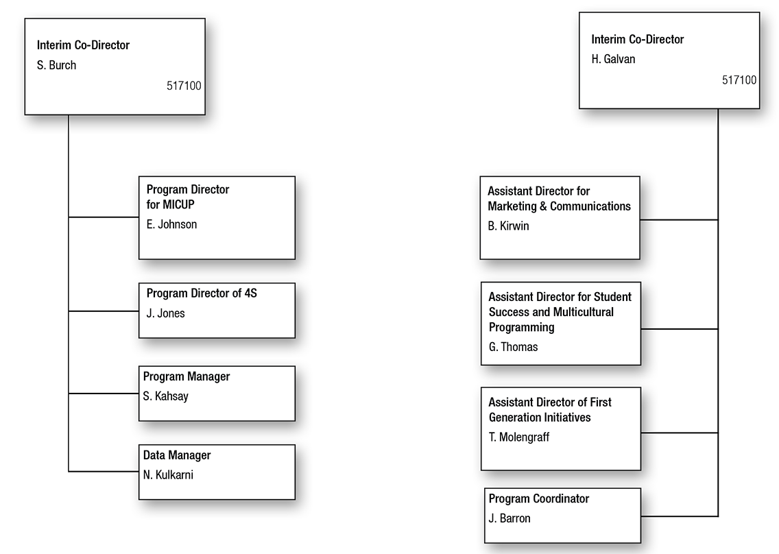 Office of Academic and Multicultural Initiatives Organizational Chart