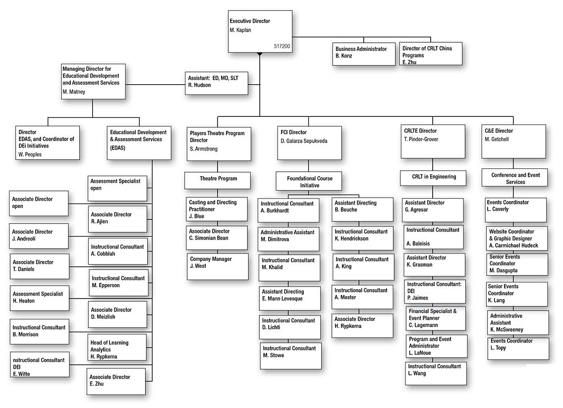 ORG Chart for Center for Research on Learning and Teaching