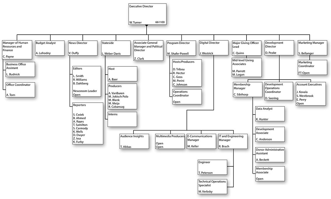 Michigan Radio Organizational Chart
