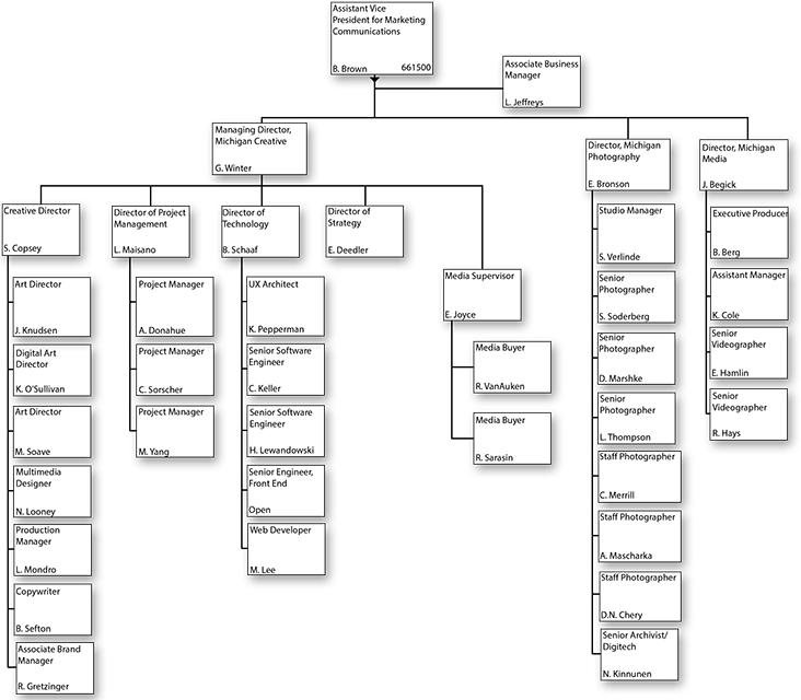 Marketing Enterprise Organizational Chart